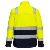 Huski Hi-Vis Contrast Softshell 3L Yellow/Navy - Image 2